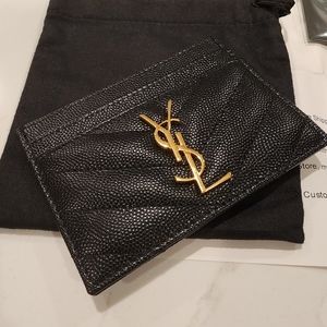 Saint Laurent Monogram Quilted Leather Card Case